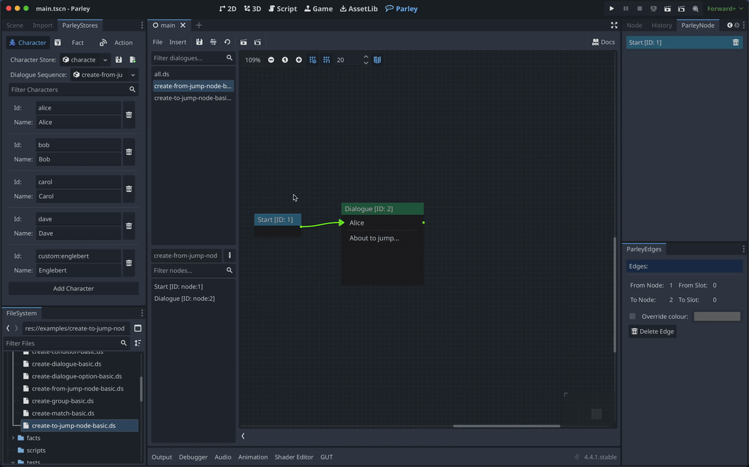 Create a Jump Node